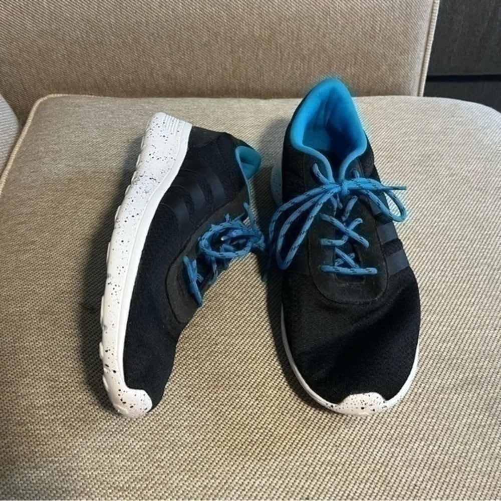 Adidas Neo Label Men’s Size 10 Black Blue Ortholite Running Sneakers